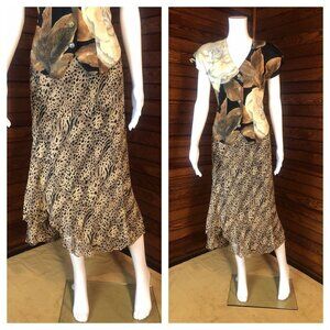 Leopard Skirt, Silk Skirt, Silk Chiffon Skirt, Animal Print Skirt, Silk Dress, A